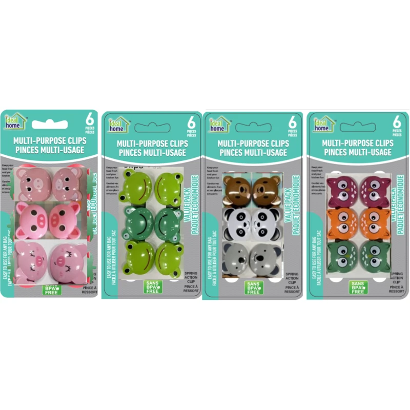 Ideal Home 6PK Animals clips