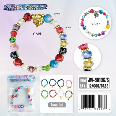 JW-5019, Crystal Bracelet Random Color, 887257850011
