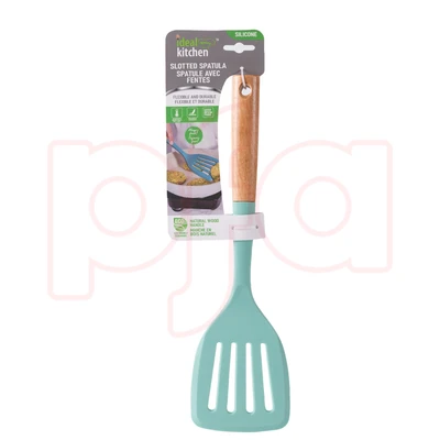 56391, Ideal Kitchen Silicone w/ Wood Handle Slotted Spatula, 191554563919