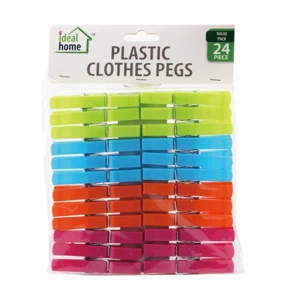 42204, Ideal Home Plastic Cloth Pegs 24CT, 191554422049