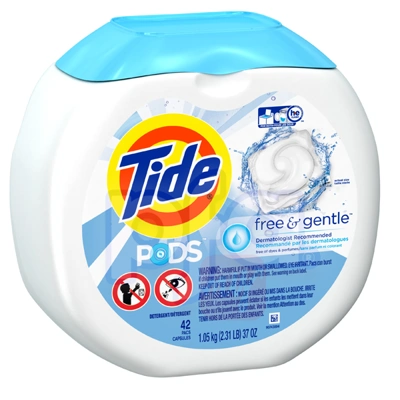 TDPD42FG, Tide Laundry Pods 42Count Free & Gentle, 037000009979