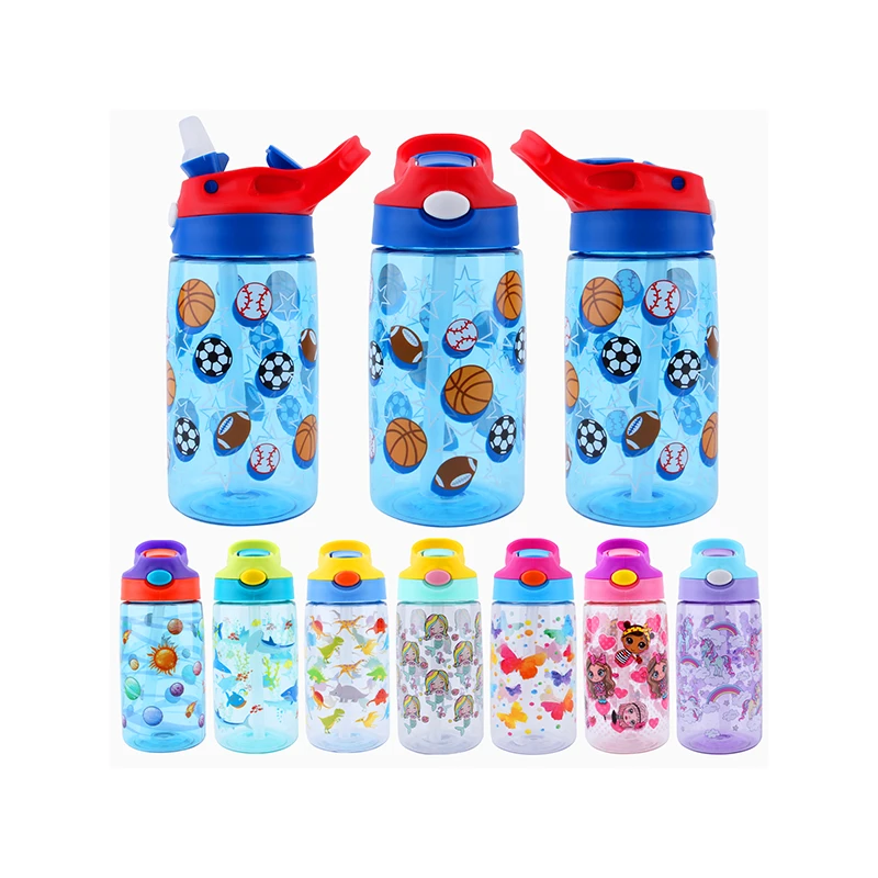 Splash Plastic Bottle Kids 16.9oz Flip Straw