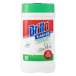 BB-28543, Brillo Wipes 40ct Multi Purpose w/Bleach, 810020285437
