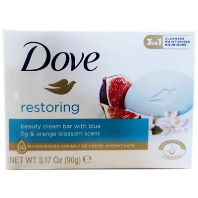 DS90-RB, Dove Soap 90g 3.17oz Restoring Blue Fig, 8712561548953