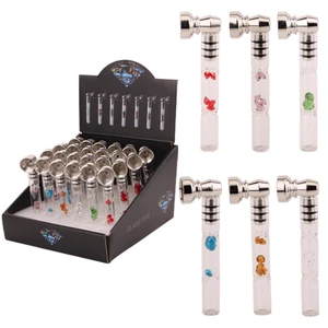 55698, Glass Pipe w/ Diamonds, 036882556984