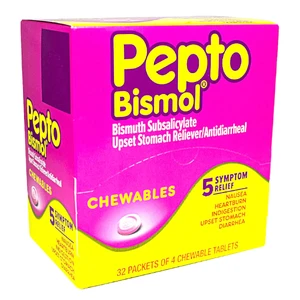 PEPTO-DP32, Pepto Bismol Four Tablet Display Box 32's