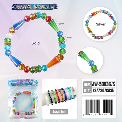 JW-5003, Crystal Bracelet Random Color, 887257850011
