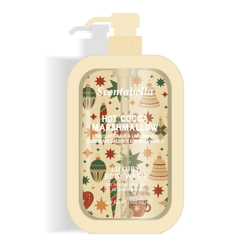 Scentabella Body Wash 16.9oz 500ml Holiday Hot Cocoa Marshmallow