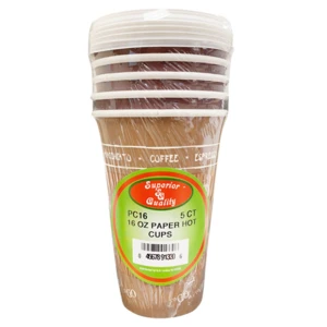 RP1025, 16oz Paper Hot Cups W/ Lid  5CT, 4567891330