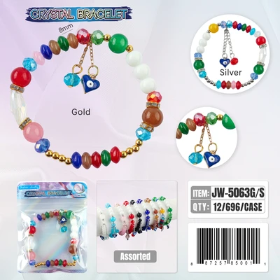 JW-5063, Crystal Bracelet Random Color, 887257850011