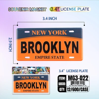 MG3-022, License Plate Magnet  3.35“x1.65", 887257980220