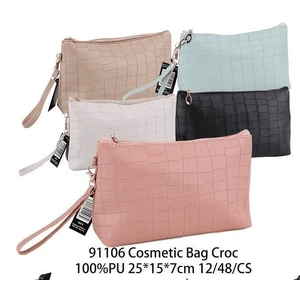 91106, CC Cosmetic Bag Croc Solid, 191554911062