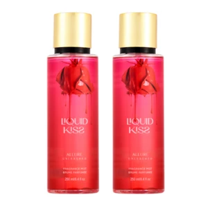 OD88600, LIQUID KISS Body Spray for Women 8.4oz ALLURE UNTAMED Scent Long-Lasting Fragrance Body Mist Floral and Fruity Fragrance, 191554886001