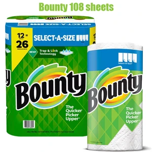 B108S, Bounty Paper Towel 108 Sheets, 037000768012