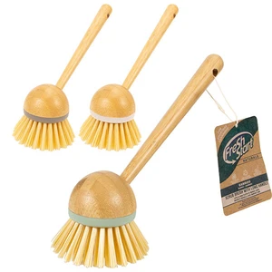 70022, Fresh Start Bamboo Long Handle Scrub Brush, 191554700222
