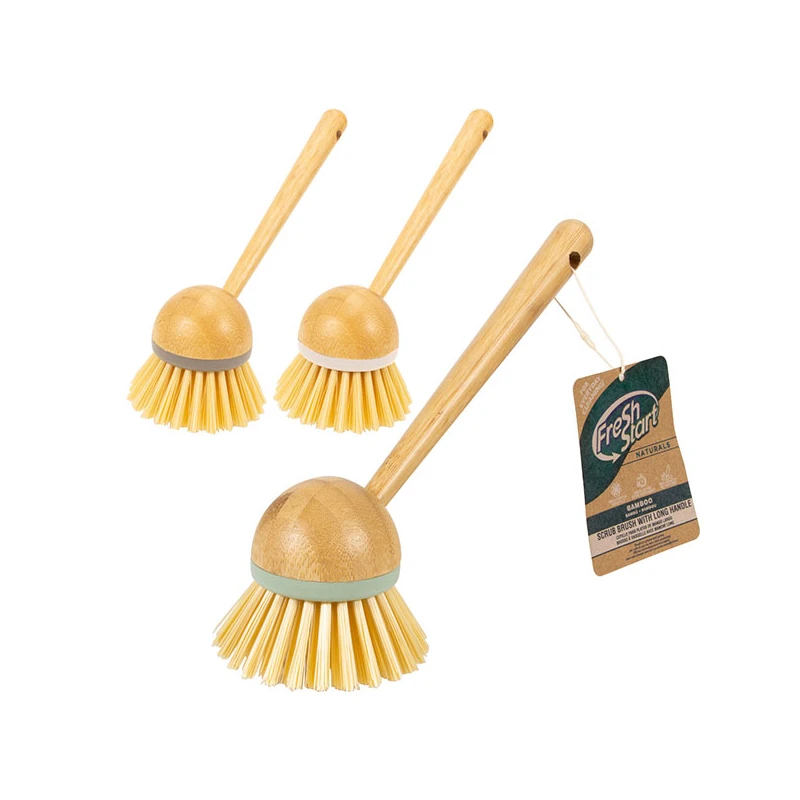 Fresh Start Bamboo Long Handle Scrub Brush