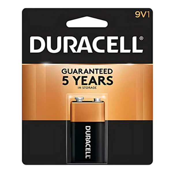 DC19V, Duracell Coppertop 9V Batteries - 1 Pack Alkaline Battery, 041333116013