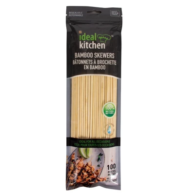 39006, Ideal Kitchen Bamboo Skewers 100CT 10in, 191554390065