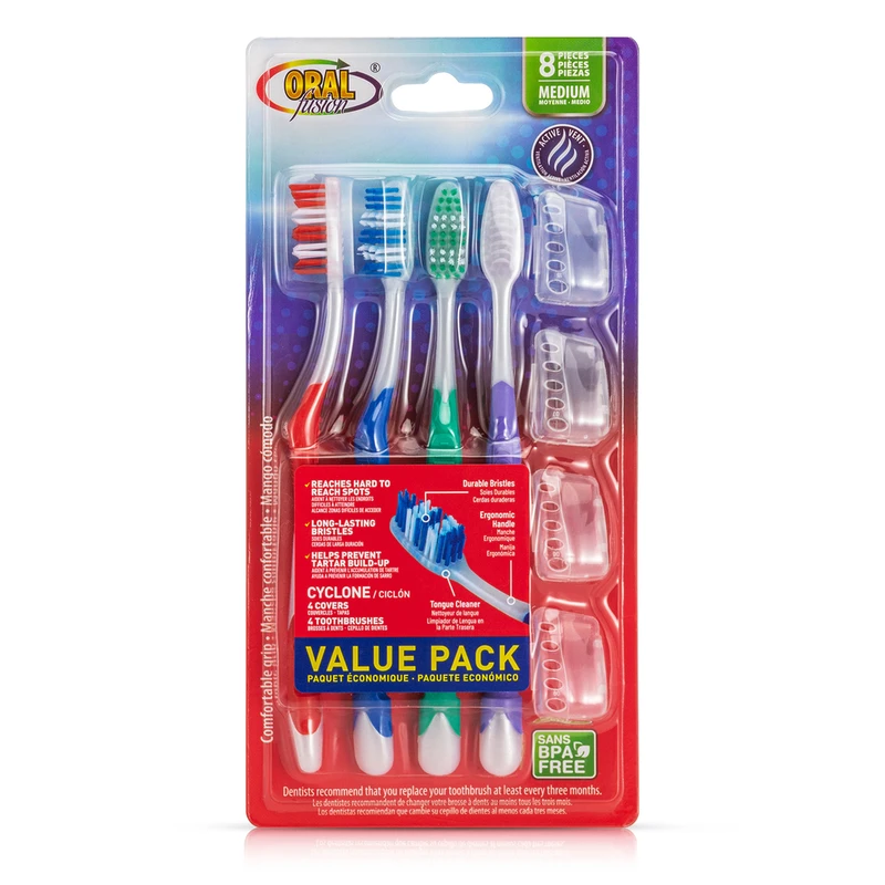 Oral Fusion Toothbrush 8PK Xtreme Med