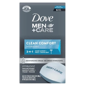 DM4CC, Dove Men Bar Soap 3.75oz 6PK Clean Comfort #40784, 011111407848