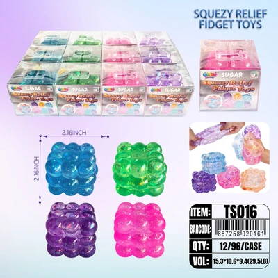 TS016, CUBE Squezy Relief Fidget Toys, 887258020161