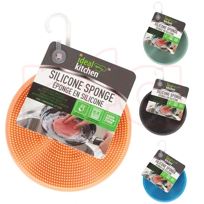 38106, Ideal Kitchen Silicone Sponge Round, 191554381063