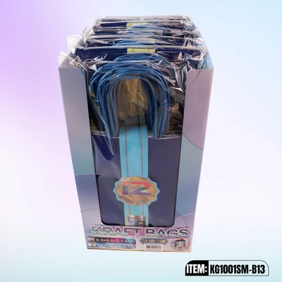 KG1001SM-B13, Kraft Bags SM. Royal Blue 8.6"x6.3"x3.1", 887258100139