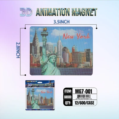 MG7-001, New York 3D Animation Magnet MG7-Series, 887257970016