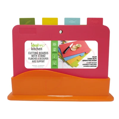 32315, Ideal Kitchen 4PK  Cutting Board with Stand, 191544323155