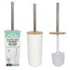 70029, Ideal Home Stainless Steel Toilet Brush w/ Bamboo Lid, 191554700079