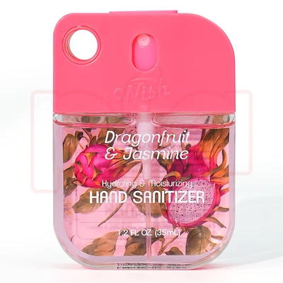 60382, Wish Liquid Hand Sanitizer Spray 1.2 oz With Bag Salted Caramel & Pistachio, Coconut Cream &White Florals, Dragonfruit & Jasmine, Golden Citrus, 191554603820