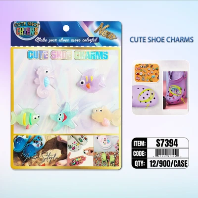 S7394, Cute Shoe Charms New 5/pcs/Pk, 887257873942