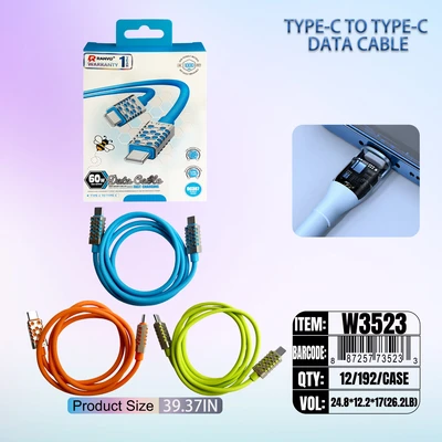 W3523, FAST CHARGING DATA CABLE 1M 60W C-C, 6918033875790