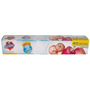 31037, Fresh Guard Twist Tie Gallon Storage Bags 40CT, 191554310377