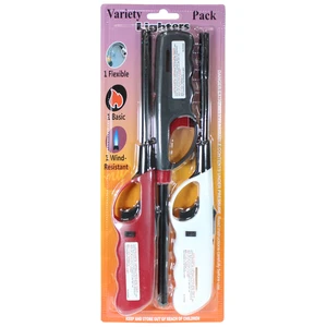 J27548, Max Light 3 Pack Assorted BBQ Lighters, 605369002759