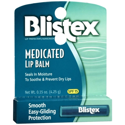 BLB15M, Blistex Lip Balm 0.15oz Medicated, 041388220611