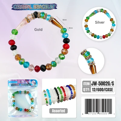 JW-5002, Crystal Bracelet Random Color, 887257850011