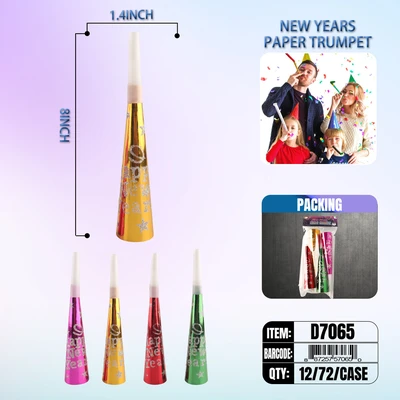 D7065, New Year Paper Horn, 887257570650