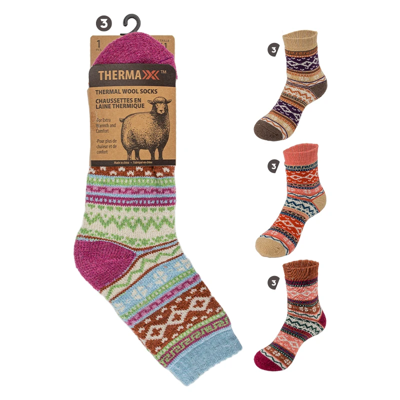 Thermal Ladies Wool Socks 9-11
