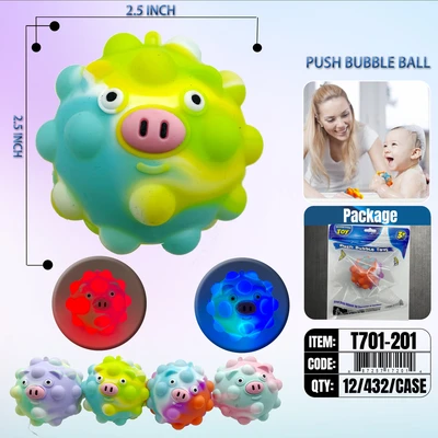 T701-201, POP LIGHT UP PIG-BALL