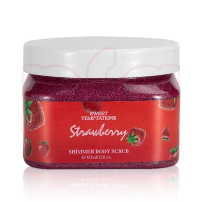 89506, Women's Shimmer Body Scrub 12oz/355ml  STRAWBERRY, 191554895065