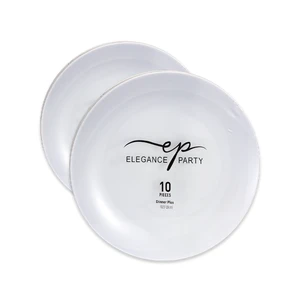 36244, Elegance Party Curve 10PK 10.25" Dinner Plate White, 191554362444