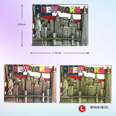MY649, New York Souvenir M. Metal Magnet, 887257916496