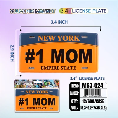 MG3-024, License Plate Magnet  3.35“x1.65", 887257980244