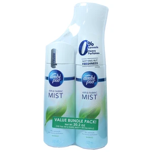 AFM20B, Ambipur Air & Fabric Mist 10.1oz Trigger + 10.1oz refill Bamboo, 4897101351706