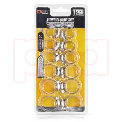 44076, Assorted Hose Clamps 15-33mm 12PC SET, 191554440760