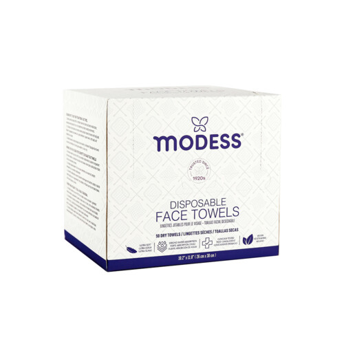 Modess Disposable Face Towels 50-Count