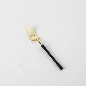 HXSJ-1FBG, 2 part fork black handle + gold header