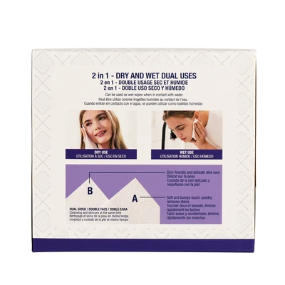 24050-12, Modess Disposable Face Towels 50ct, 191554240506