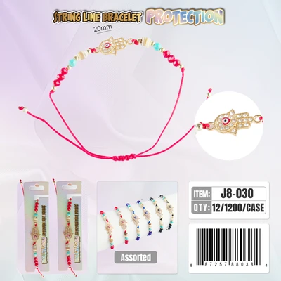 J8-030, String Line Protection Bracelet, 887257880308